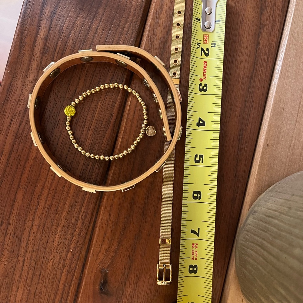 Rustic Cuff gold 3-piece stack - Picture 2 of 2